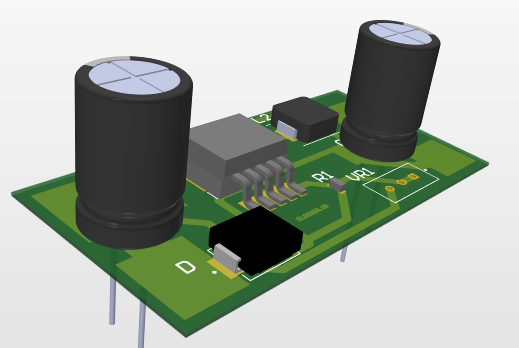 مدار و PCB ساخت افزاینده با XL6009